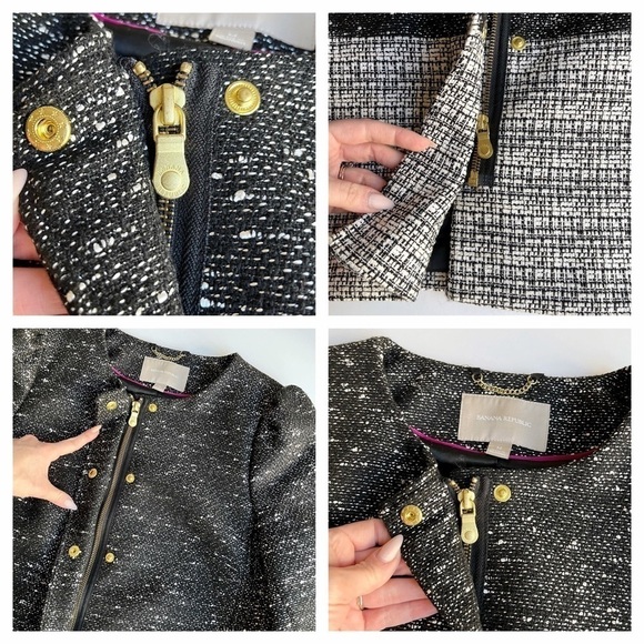 Banana Republic Tweed Colorblock Coat - Picture 9 of 13